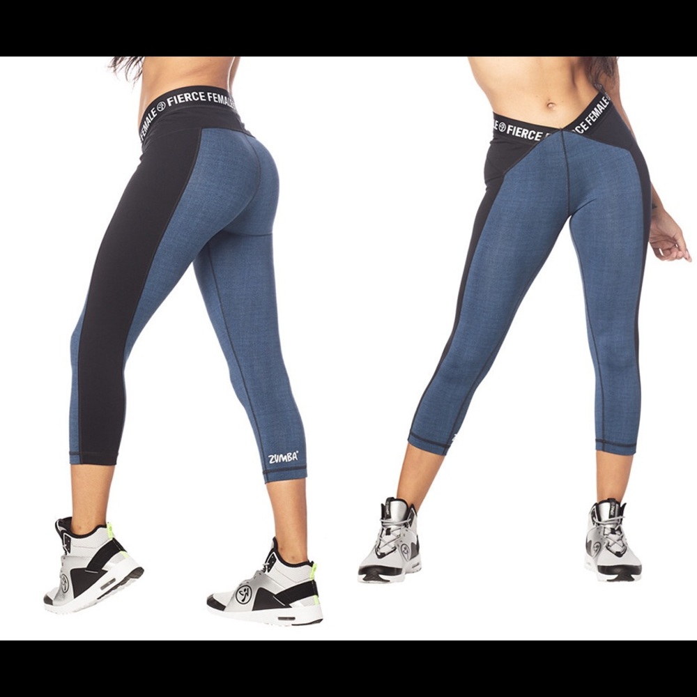 Zumba Fierce Female Capri Leggings, Size L